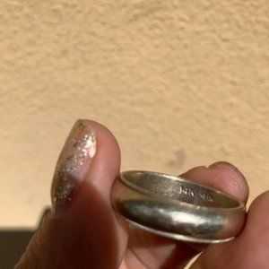 14k white gold men's wedding band sz 8